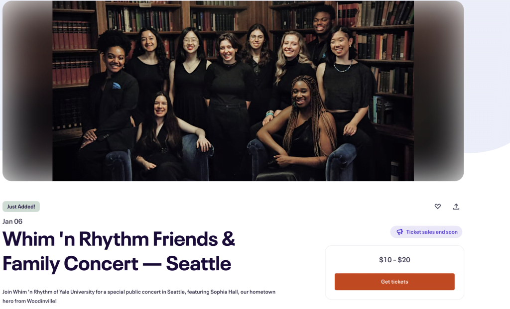 Yale’s University’s “Whim ‘n Rhythm” Friends & Family Concert at The LAB at 1010