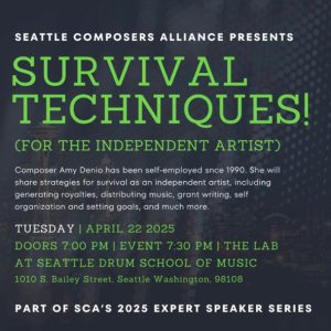 Seattle Composers Alliance Presents _ Amy Denio at The LAB@1010